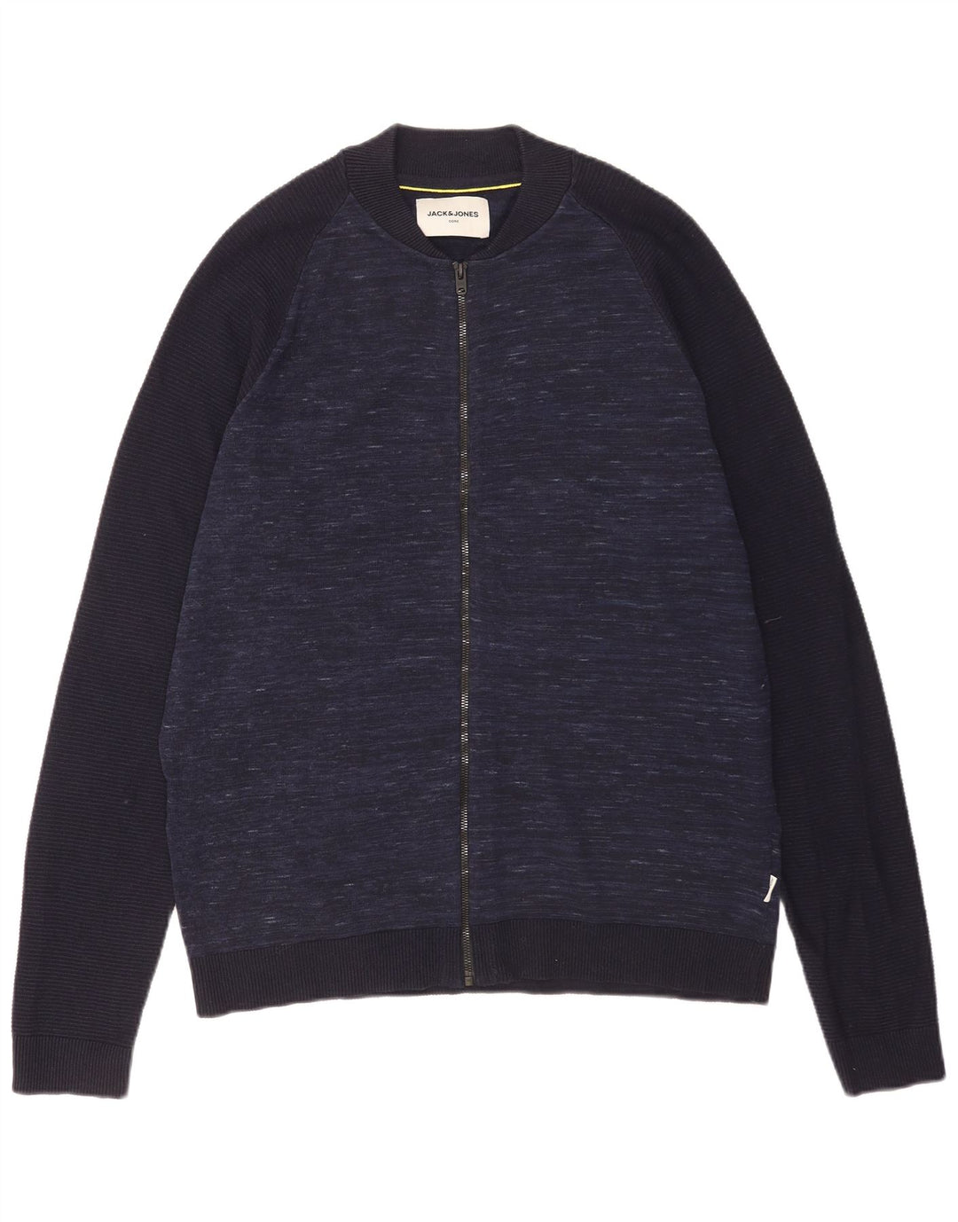 Jack & Jones Mens Cardigan Sweater XL Navy Blue Flecked