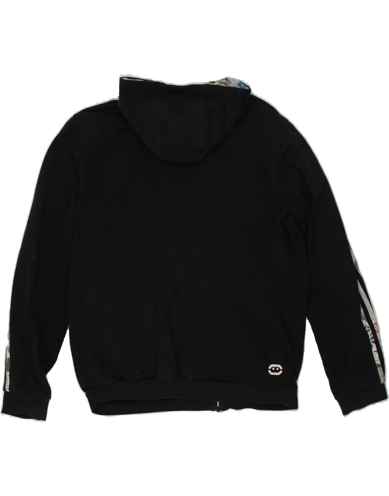 ADIDAS Mens Graphic Zip Hoodie Sweater Medium Black Cotton | Vintage Adidas | Thrift | Second-Hand Adidas | Used Clothing | Messina Hembry 