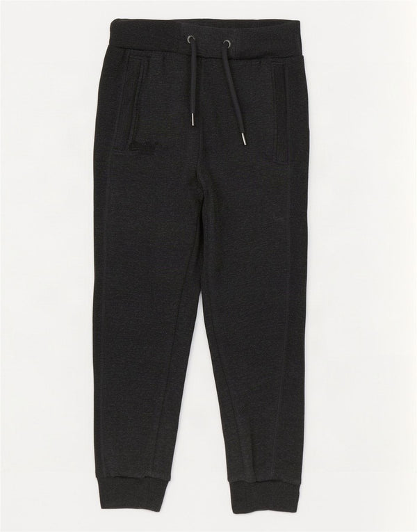Superdry Mens Tracksuit Trousers Joggers Small Grey Flecked Cotton