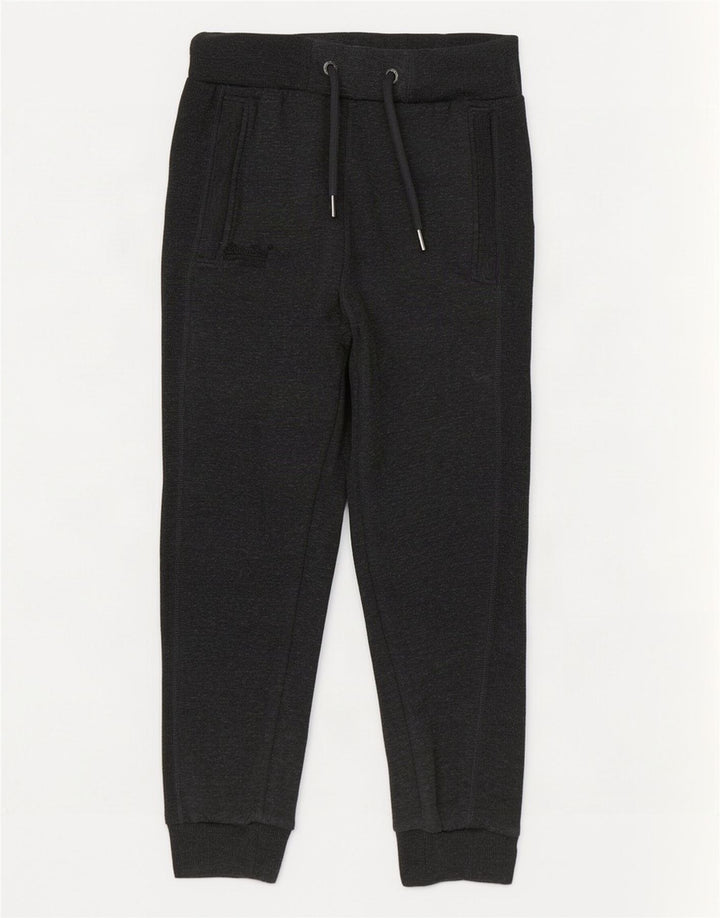 Superdry Mens Tracksuit Trousers Joggers Small Grey Flecked Cotton