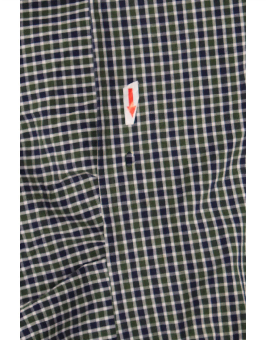 Chaps Mens Classic Fit Shirt Medium Green Gingham Cotton