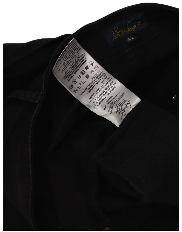 LUISA SPAGNOLI Womens Slim Jeans IT 42 Medium W28 L27 Black Colourblock