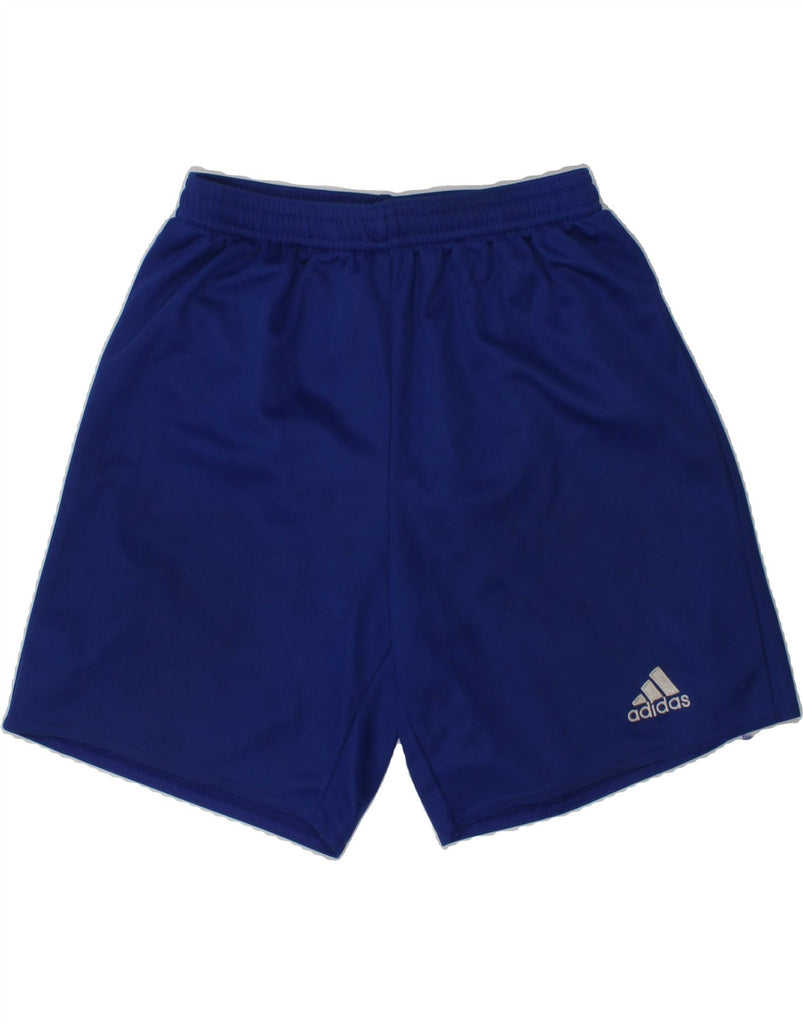 ADIDAS Boys Climalite Sport Shorts 11-12 Years Blue Polyester | Vintage Adidas | Thrift | Second-Hand Adidas | Used Clothing | Messina Hembry 