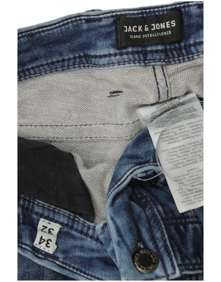 Jack & Jones Mens Slim Jeans  W34 L32 Blue Cotton
