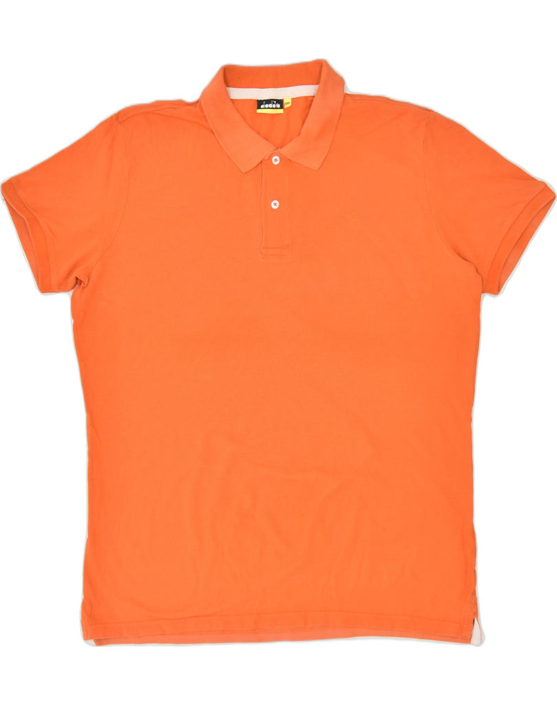 DIADORA Mens Polo Shirt 2XL Orange Cotton | Vintage | Thrift | Second-Hand | Used Clothing | Messina Hembry 