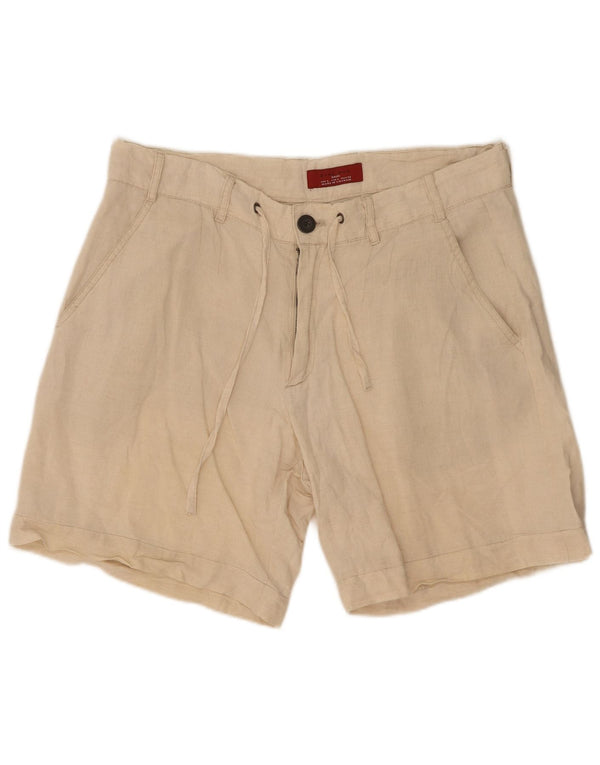 Zara Mens Chino Shorts Large W32 Beige