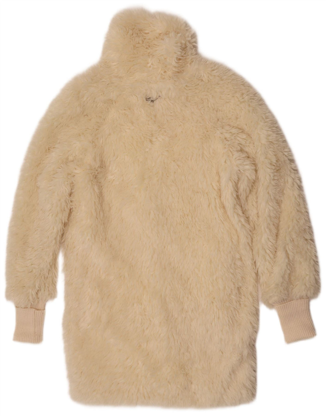 Gas Womens Faux Fur Overcoat UK 14 Medium Off White