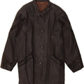 VINTAGE Womens Loose Fit Leather Coat IT 48 XL Black Leather Vintage Vintage and Second-Hand Vintage from Messina Hembry 