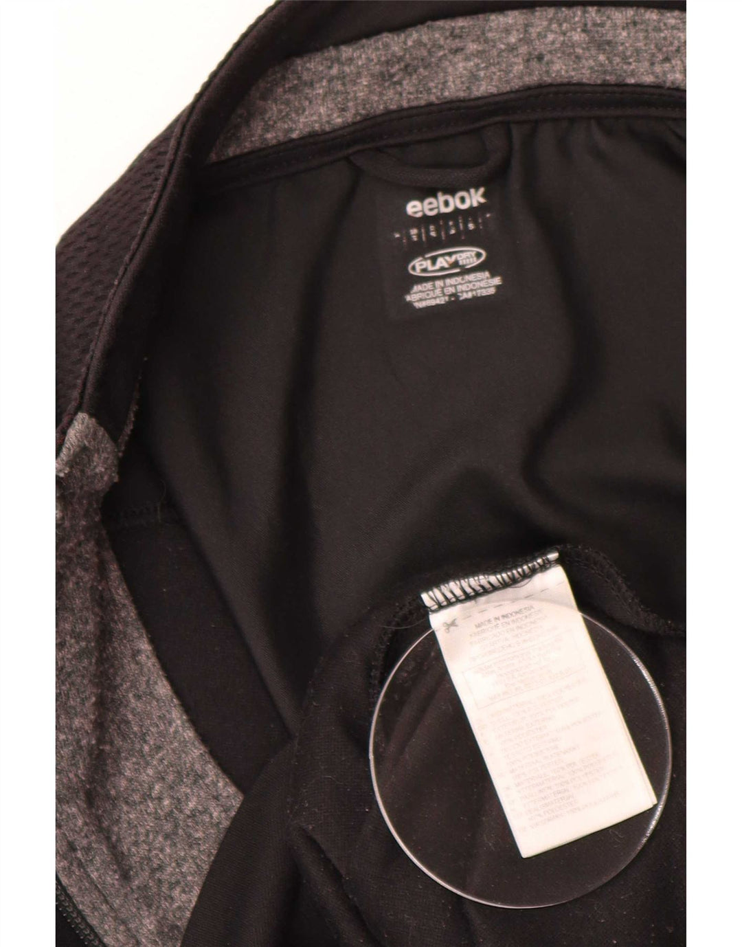 Reebok Mens Graphic Tracksuit Top Jacket Small Black Polyester
