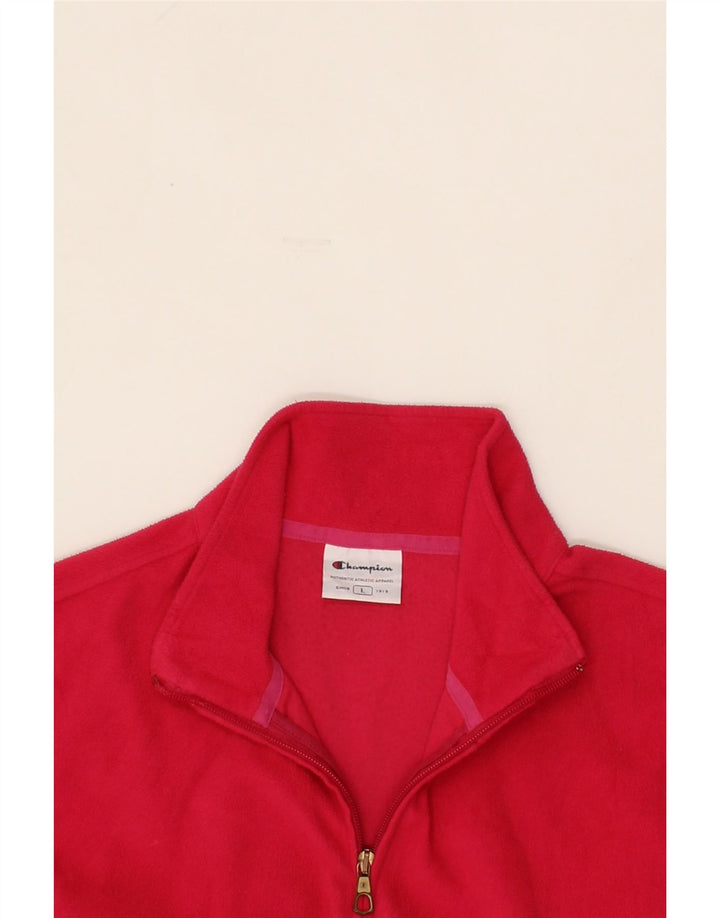 CHAMPION Womens Fleece Jacket UK 16 Large Pink Polyester Vintage Champion and Second-Hand Champion from Messina Hembry 