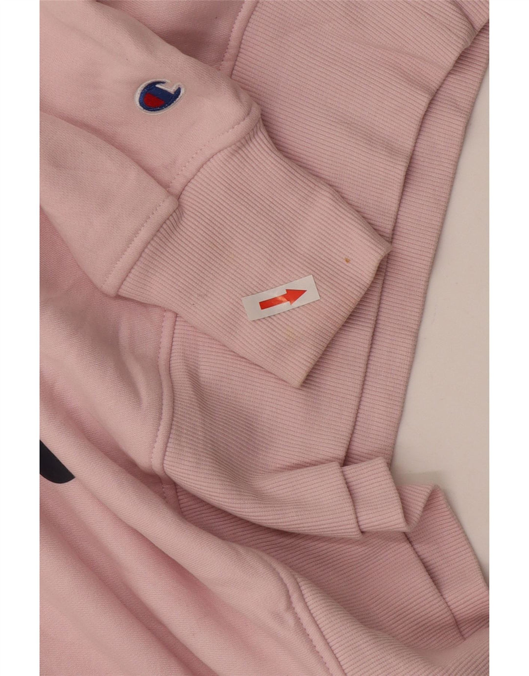 Champion Womens Graphic Oversized Sweatshirt Jumper UK 10 Small Pink Cotton