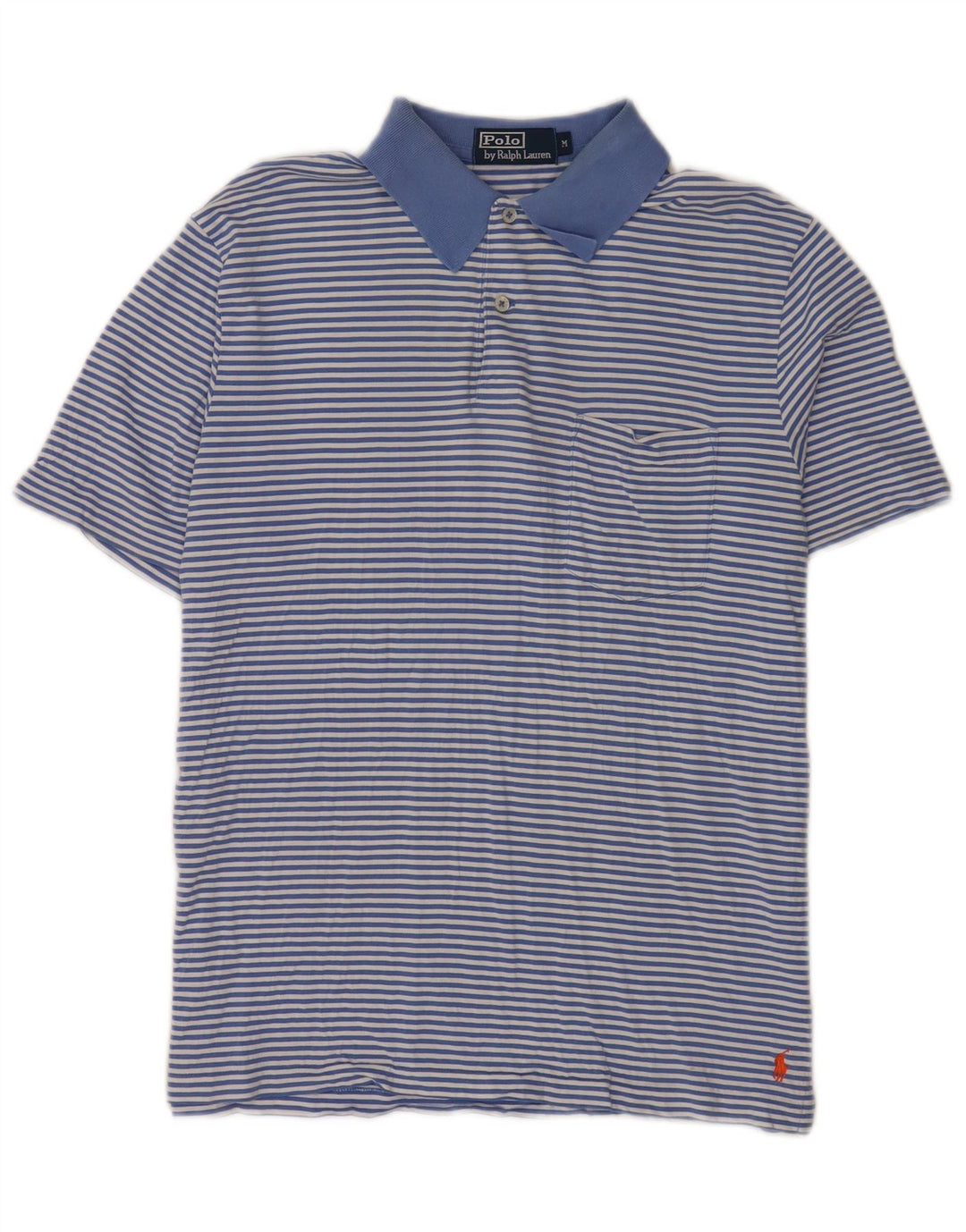 Polo Ralph Lauren Mens Shirt Medium Blue Pinstripe