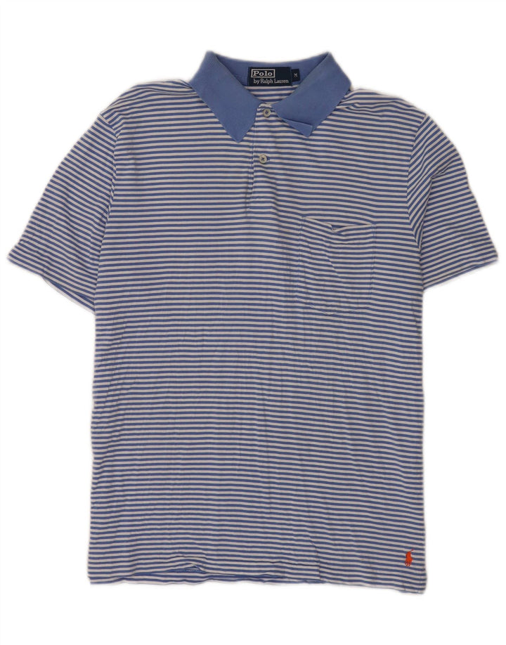 Polo Ralph Lauren Mens Shirt Medium Blue Pinstripe