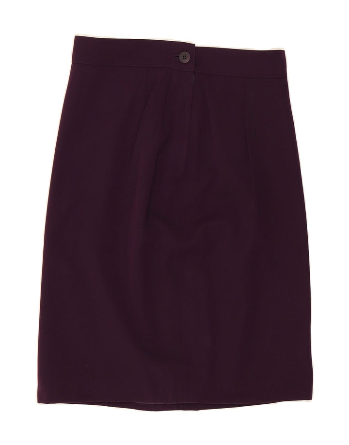 VINTAGE Womens Pencil Skirt US 8 Medium W28  Purple Wool Vintage Vintage and Second-Hand Vintage from Messina Hembry 