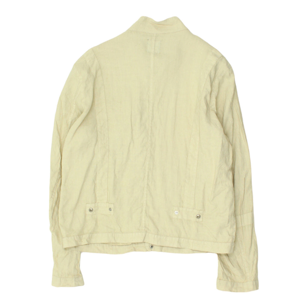 Guess By Marciano Mens Beige Lightweight Bomber Style Jacket | Vintage Designer | Vintage Messina Hembry | Thrift | Second-Hand Messina Hembry | Used Clothing | Messina Hembry 