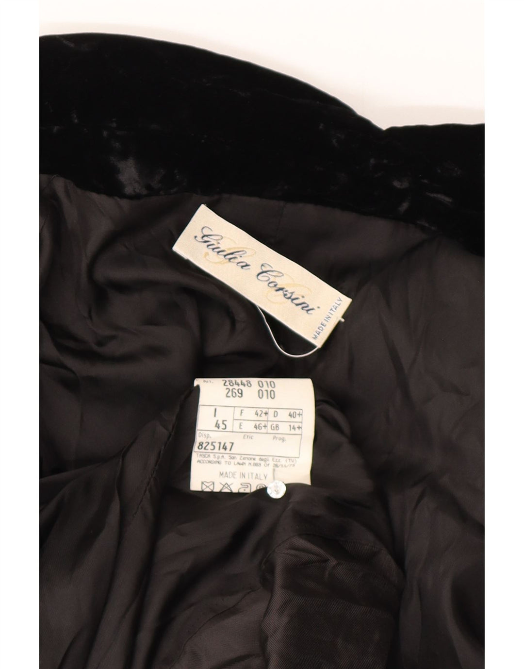 Vintage Womens 3 Button Velvet Blazer Jacket UK 14 Large Black Viscose
