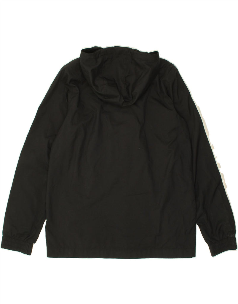 ADIDAS Boys Hooded Tracksuit Top Jacket 13-14 Years Black Polyester Vintage Adidas and Second-Hand Adidas from Messina Hembry 