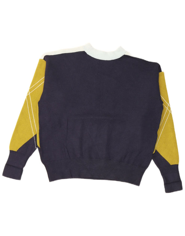 Marks & Spencer Womens Crew Neck Jumper Sweater UK 14 Medium Navy Blue