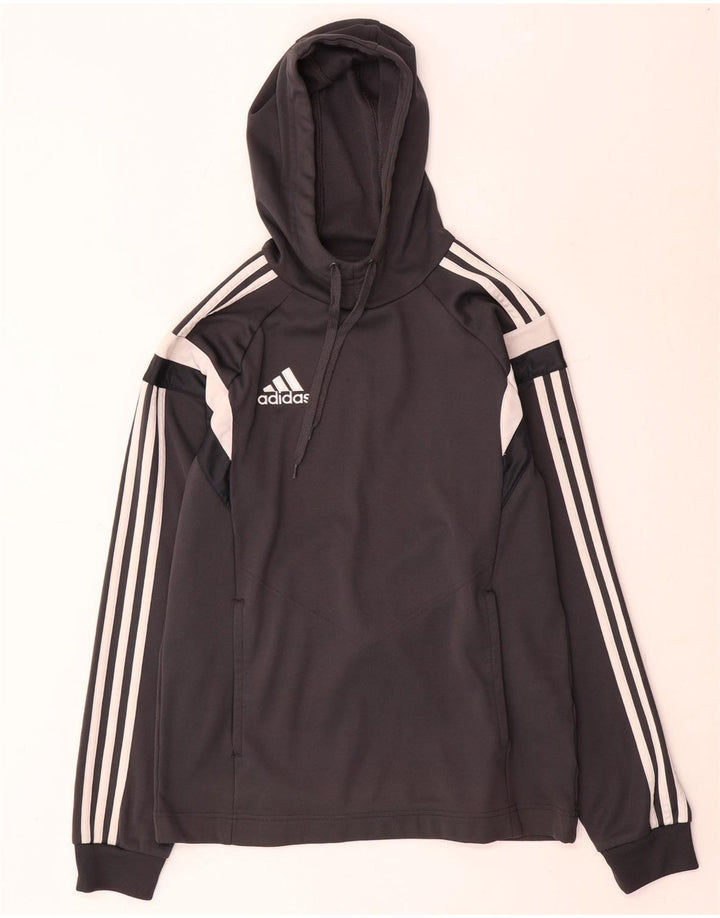 Adidas Mens Hoodie Jumper XS Grey Polyester