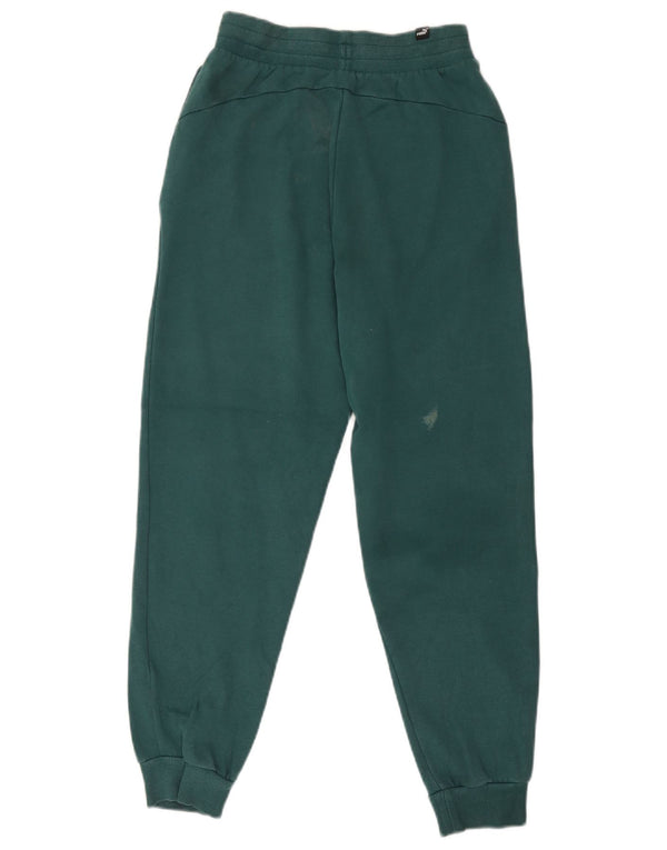 Puma Womens Tracksuit Trousers Joggers UK 6 XS Green Cotton