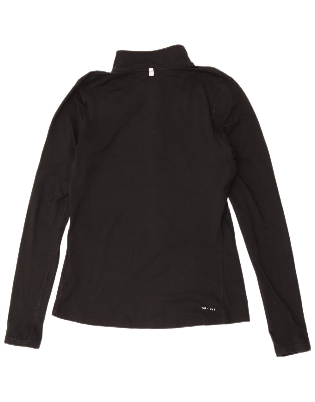 Nike Womens Dri Fit Zip Neck Pullover Tracksuit Top UK 10 Small Black