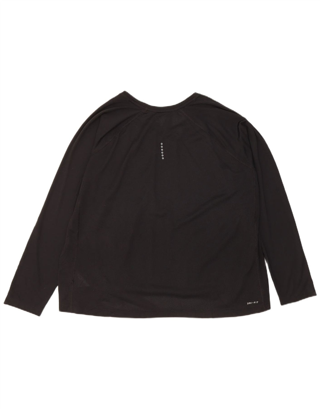 Nike Womens Dri Fit Top Long Sleeve UK 22 3XL Black Polyester