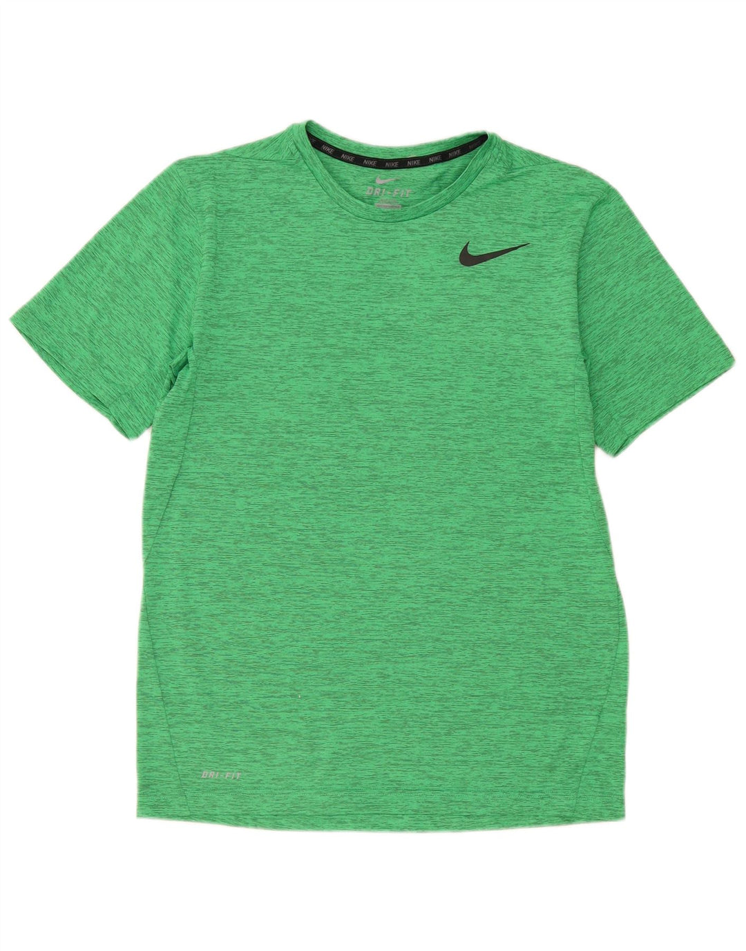 Nike Mens Dri Fit T-Shirt Top Medium Green Flecked Polyester