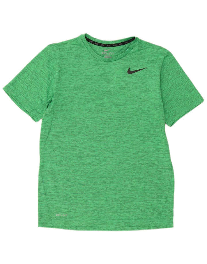 Nike Mens Dri Fit T-Shirt Top Medium Green Flecked Polyester