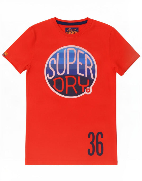 Superdry Mens Graphic T-Shirt Top XS Red Cotton