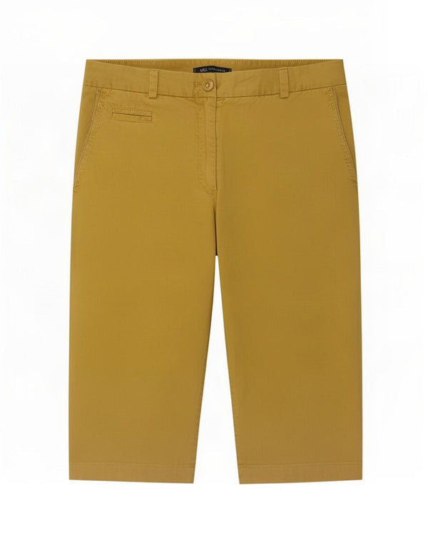Marks & Spencer Womens Chino Shorts UK 10 Small W30 Yellow Cotton