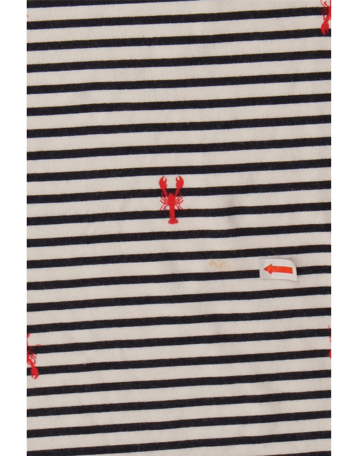 JOULES Womens Top Long Sleeve UK 14 Large White Striped