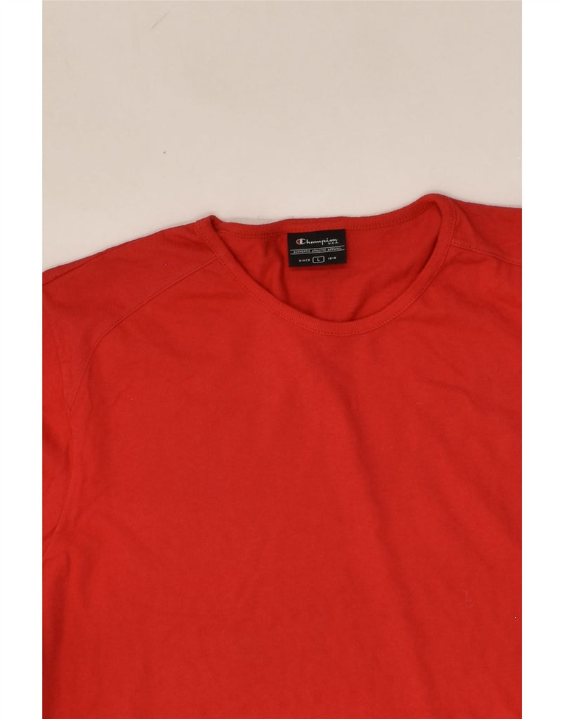 CHAMPION Mens T-Shirt Top Large Red Cotton | Vintage Champion | Thrift | Second-Hand Champion | Used Clothing | Messina Hembry 