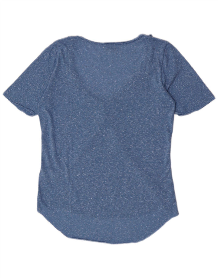Wrangler Womens Blouse Top UK 14 Large Blue Flecked Cotton