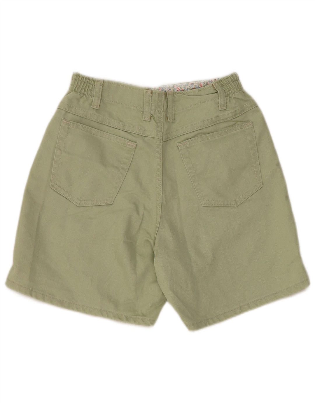 Lee Womens Petite High Waist Bermuda Shorts US 4 Small W26  Green Cotton