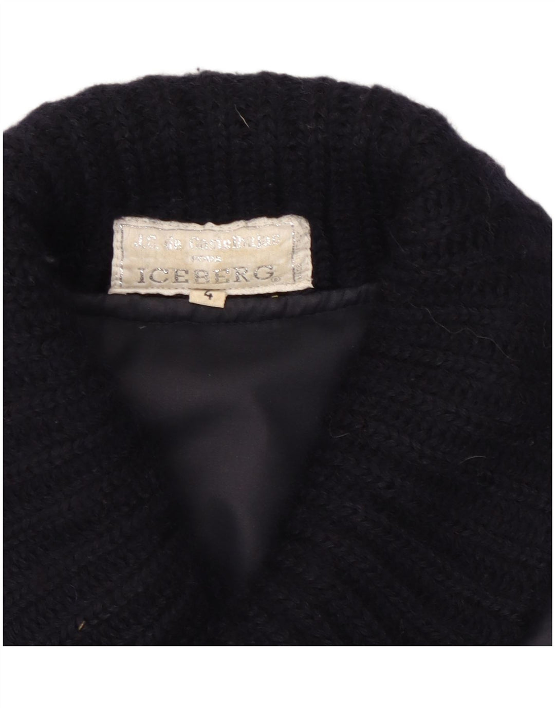 Iceberg Mens Utility Jacket UK 38 Medium Navy Blue Wool