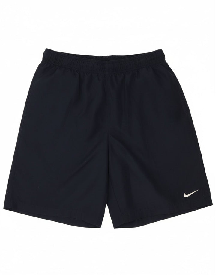 NIKE Mens Graphic Sport Shorts Large  Navy Blue Polyester
