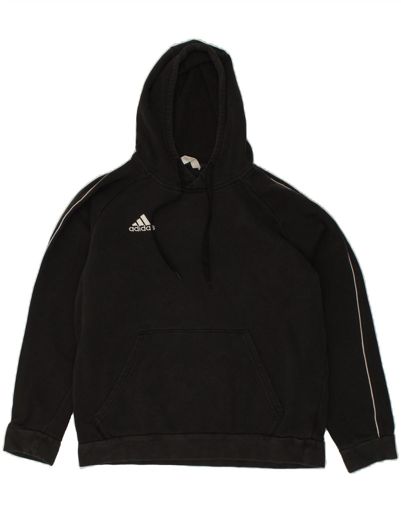 ADIDAS Mens Hoodie Jumper Large Black Cotton | Vintage Adidas | Thrift | Second-Hand Adidas | Used Clothing | Messina Hembry 