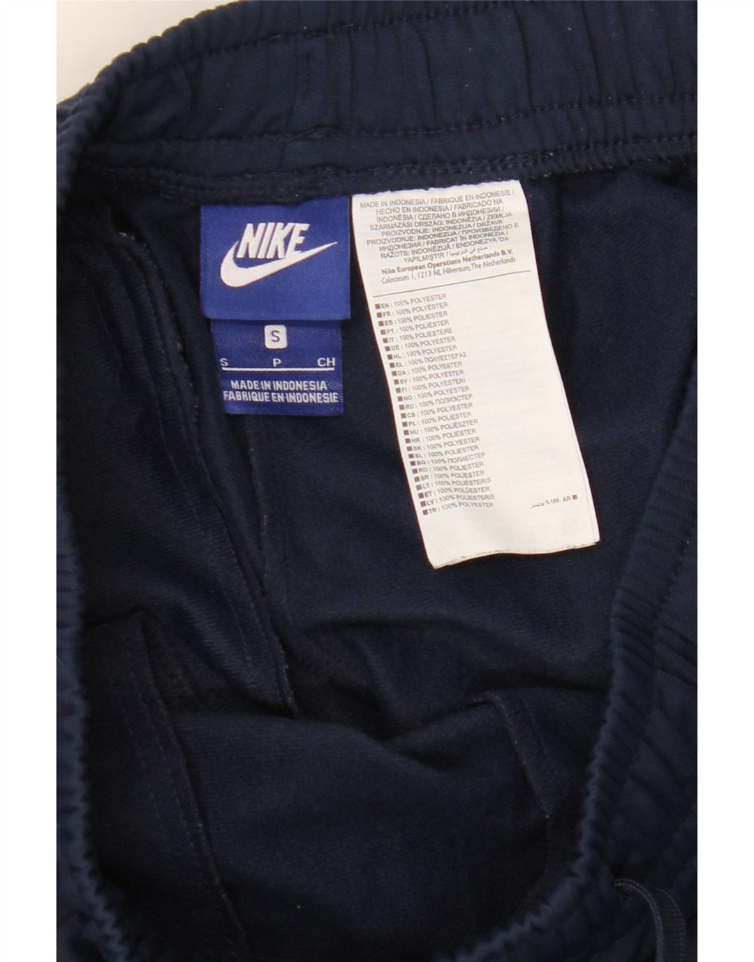 NIKE Mens Tracksuit Trousers Joggers Small  Navy Blue Polyester