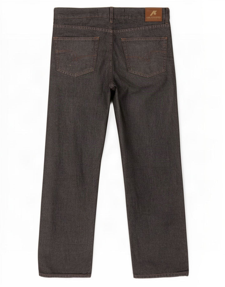 Lee Mens Straight Jeans W35 L29 Grey Cotton
