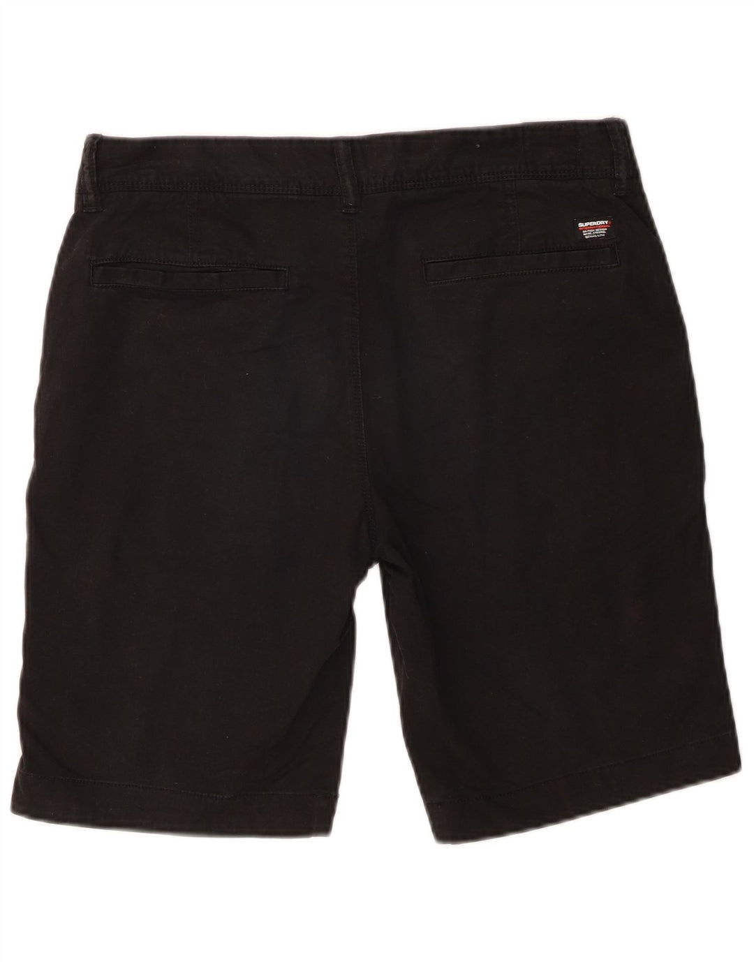 Superdry Mens Slim Chino Shorts W30 Medium Black Cotton