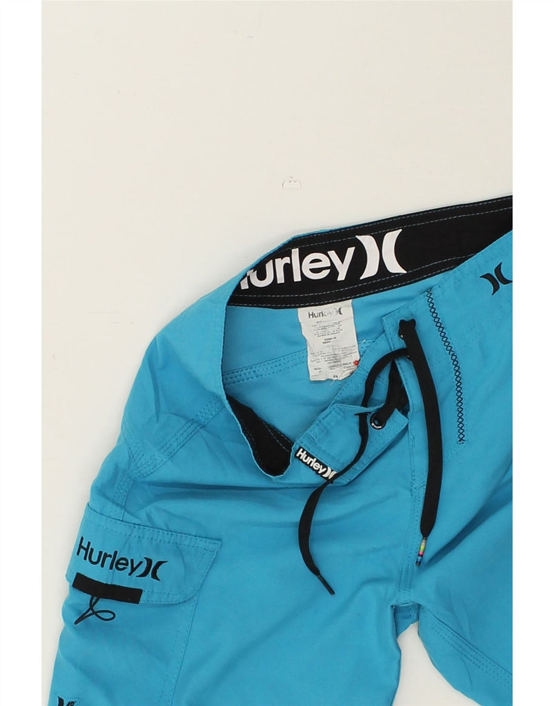 HURLEY Boys Graphic Swimming Shorts 9-10 Years Blue Polyester | Vintage Hurley | Thrift | Second-Hand Hurley | Used Clothing | Messina Hembry 