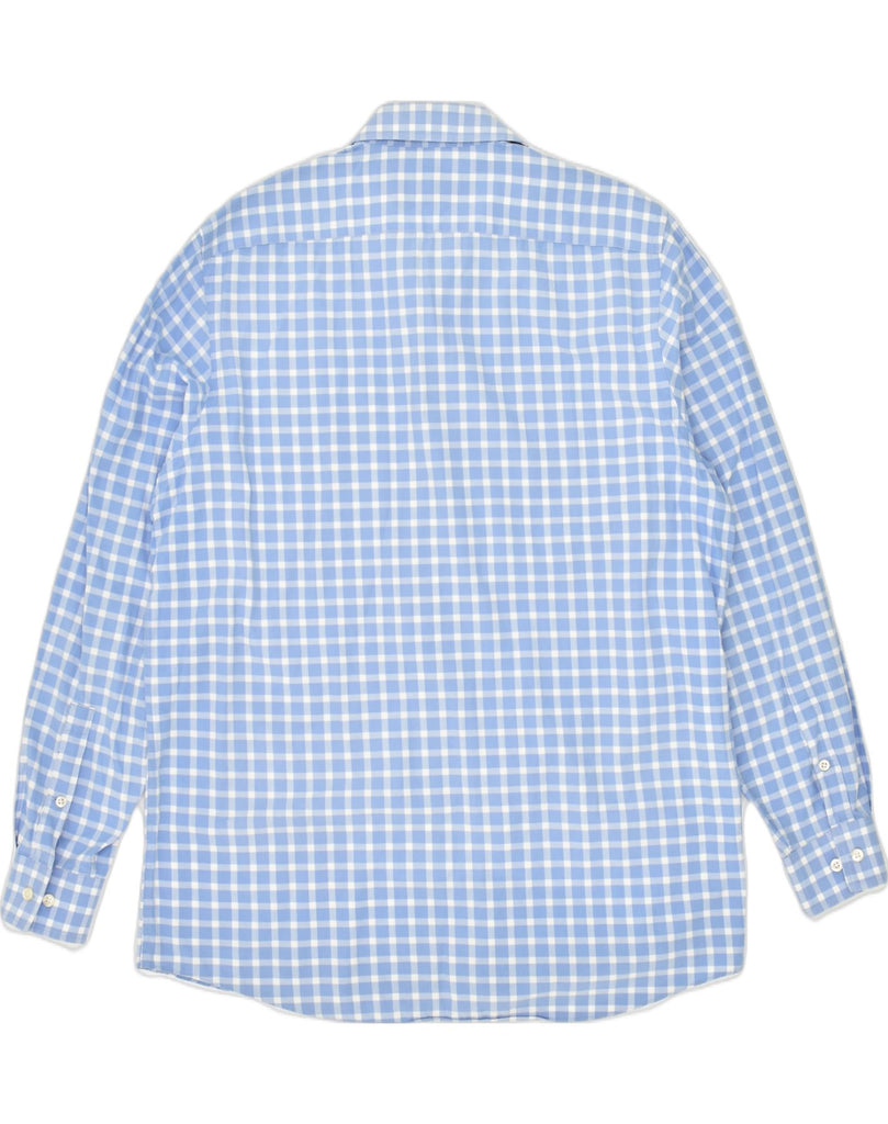 MICHAEL KORS Mens Shirt Size 16 1/2 Large Blue Gingham Cotton | Vintage Michael Kors | Thrift | Second-Hand Michael Kors | Used Clothing | Messina Hembry 