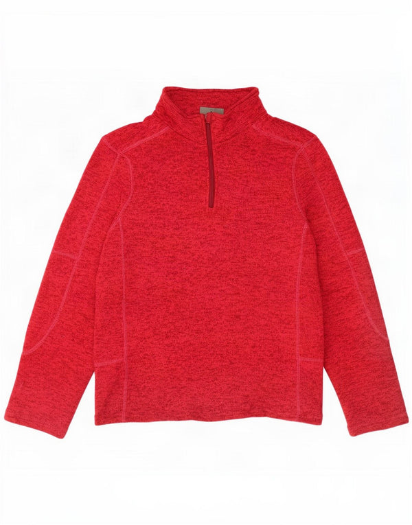 Mountain Warehouse Womens Zip Neck Sweatshirt Jumper UK 18 XL Red Flecked