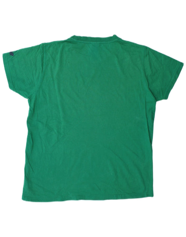 New Balance Mens Graphic T-Shirt Top Large Green Cotton