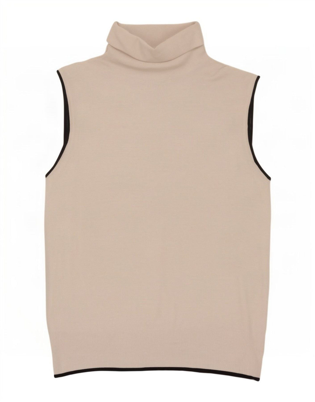 Zara Womens Vest Tank Top UK 12 Medium Beige Viscose