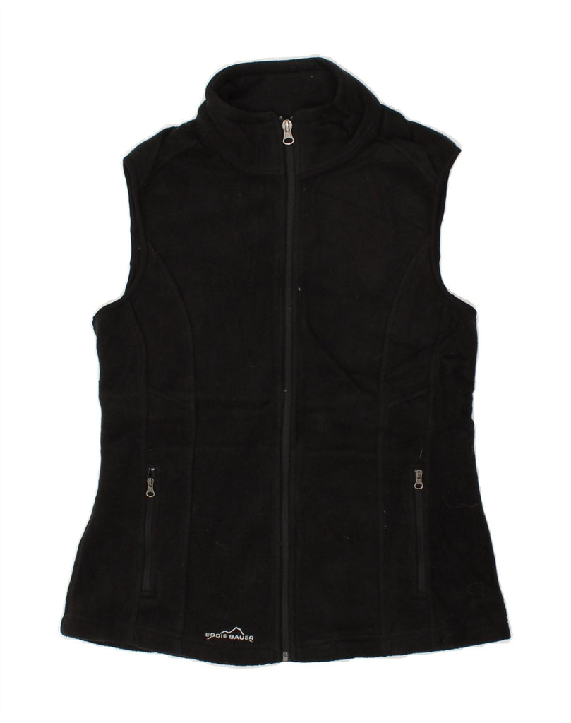 EDDIE BAUER Womens Fleece Gilet UK 10 Small Black Polyester | Vintage Eddie Bauer | Thrift | Second-Hand Eddie Bauer | Used Clothing | Messina Hembry 