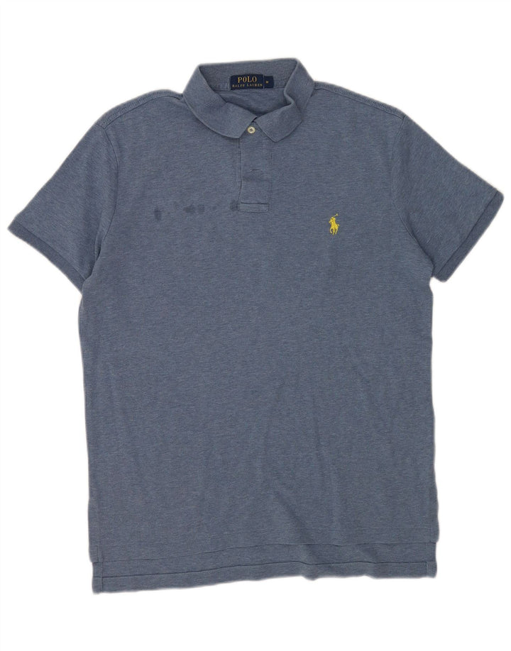 Polo Ralph Lauren Mens Polo Shirt Medium Blue Cotton