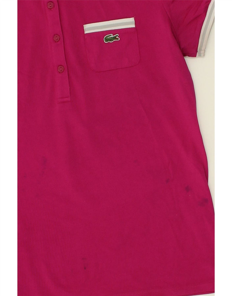 LACOSTE Womens Polo Shirt Size 38 Medium Pink Polyamide | Vintage Lacoste | Thrift | Second-Hand Lacoste | Used Clothing | Messina Hembry 