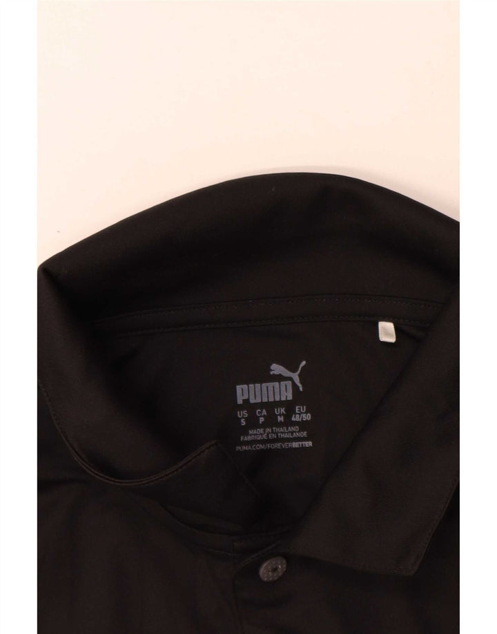 Puma Mens Polo Shirt Medium Black Polyester