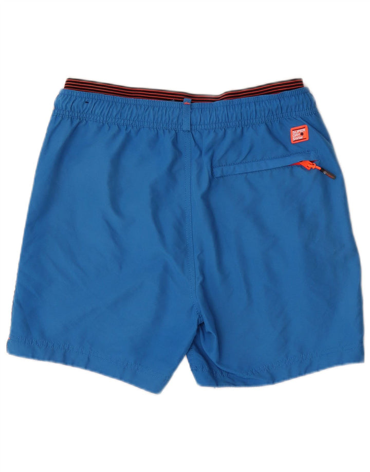 Superdry Mens Graphic Swimming Shorts Medium  Blue Polyester